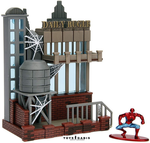 Jada Toys Nano Metalfigs Marvel Spider-man City Escena Nuevo