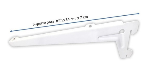 Suporte P/trilho Prateleira 34 Cm Caixa Com 20 Peças  