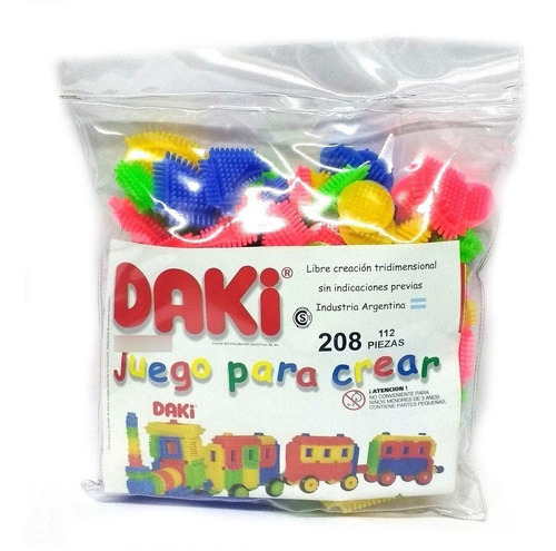 Bolsa De Daki Familia 208 Con 112 Piezas Y Ruedas Para Armar