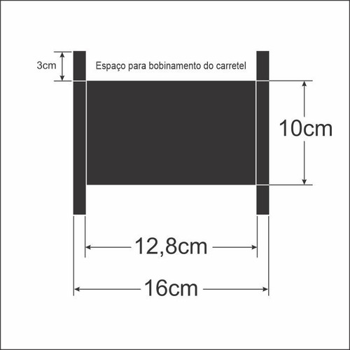 Imagem 3 de 8 de Carretel Plástico Abnt Nº02 - Kit C/ 20 Peças