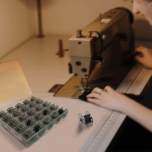 50 Bobinas De Metal Para Máquina De Coser Con Caja De Almace