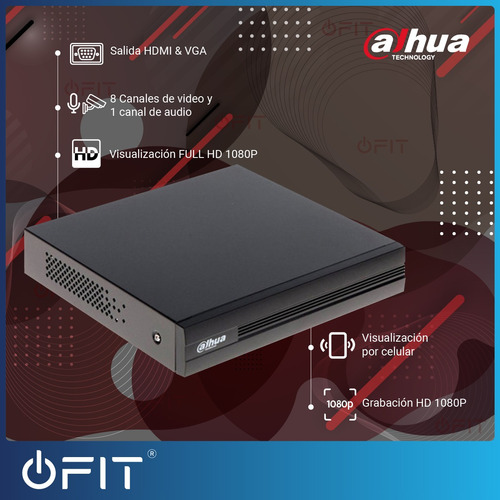 Imagen 5 de 11 de Kit Seguridad Dahua Full Hd Dvr 8ch + 2 Bullet + Cable