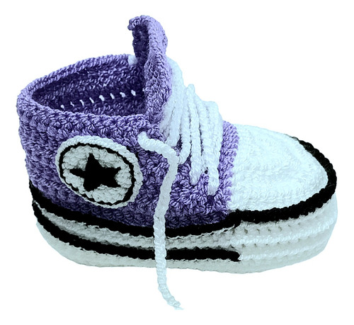 Zapatillas Tejida A Crochet Para Bebé De 0 A 4 Meses Aprox 