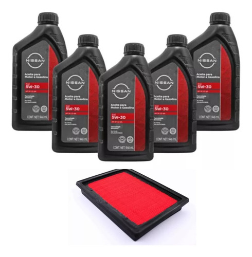 Aceite 5w30 Y Filtro De Aire Original Sentra 2013-2019