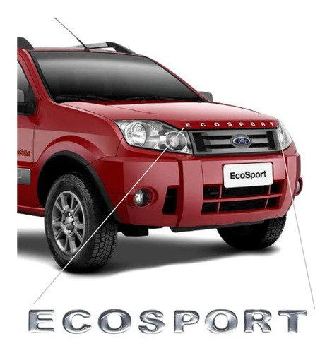 Adesivo Emblema Capô Compatível Ford Ecosport Resinado