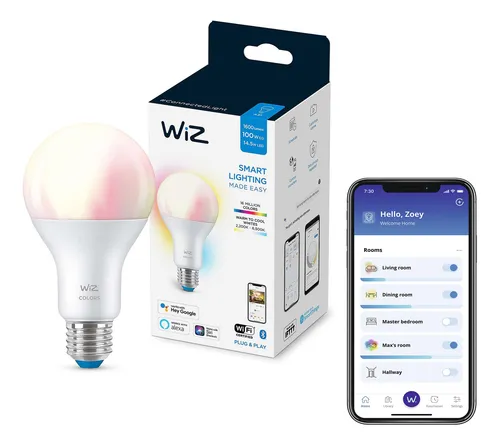 Bombilla Led Wiz A21 100w Multicolor E26 Wi-fi 1 Paquete