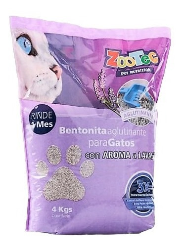 Arena Piedras Aglomerante Bentonita Lavanda Zootec X 16 Kg