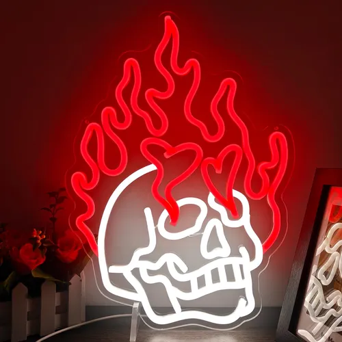 Letreros De Neon Calavera Para Dormitorio