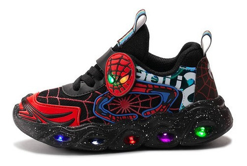 Calzado Deportivo Infantil Casero-spider Con Luces Led