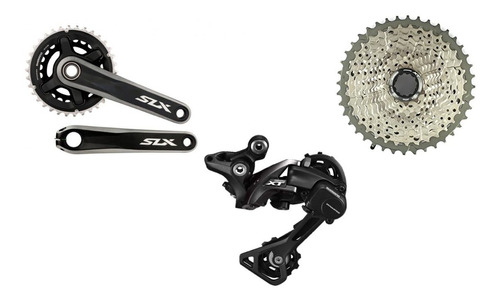 Kit Pedivela Shimano Slx + Câmbio Deore Xt + Cassete Xt 11v