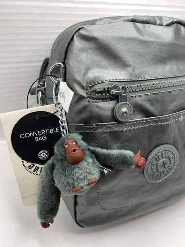 Mochila Kipling Original Back Pack Gris Metálico Convertible | Meses sin  intereses