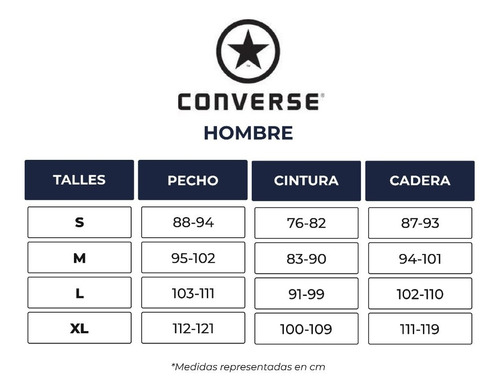 Remera Converse All Star Manga Corta Blanco Para Hombre