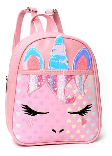 Mochila Unicornios Escolar Infantil Rosa Nenas Jardin