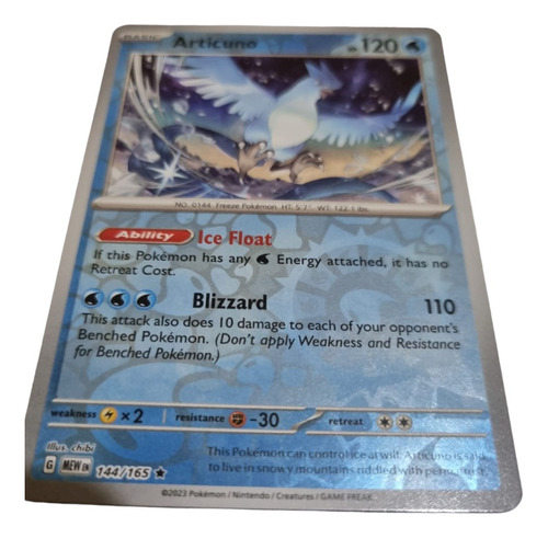 Articuno  Reverse Holo 151 Carta Pokémon Original+10 Cartas