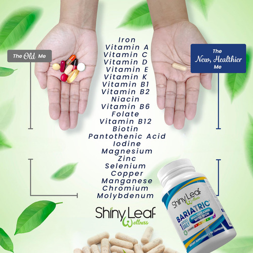 Shiny Leaf Multivitamínico Bariátrico Hierro Calcio 3 Meses