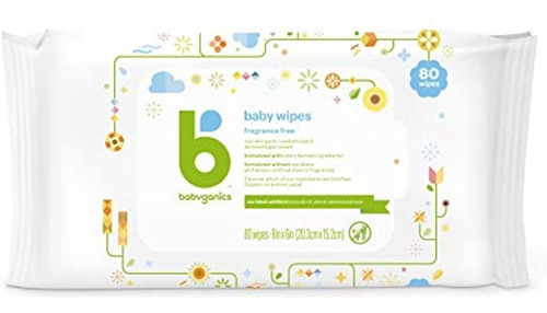 Cara Babyganics, Toallitas Para Manos Y Bebés, Sin Perfume,