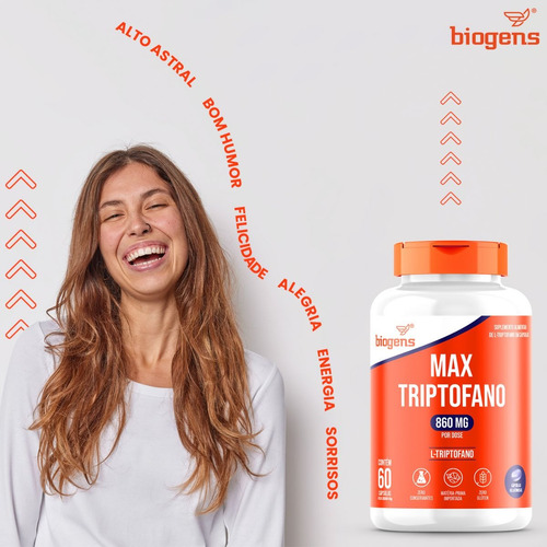 Kit 3 Max Triptofano 860mg Concentração Máxima 60 Cápsulas