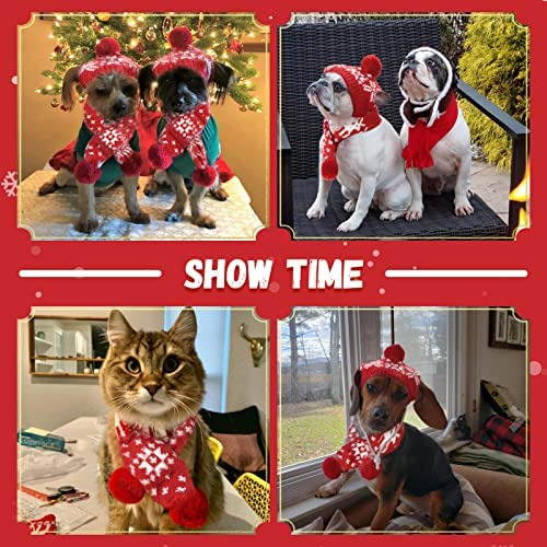 Abrrlo Traje De Navidad Para Perros Conjunto De 3 Pcs Gorro
