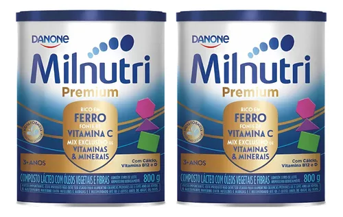 Kit 02 Composto Lácteo Milnutri Premium 800g