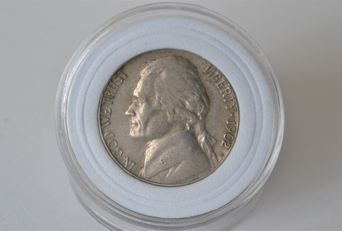Moneda 5 Centavos De Dollar 1962 Ceca D  Jefferson