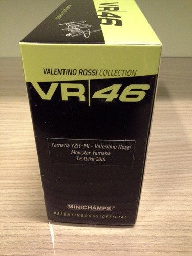Miniatura Rossi Yamaha Testbike 2016 Minichamps 1:18 (11 Cm) Cor Azul