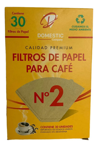 Domestic Filtro Papel Cafe N°2 X 30 Unidades
