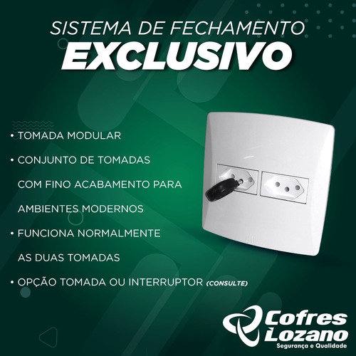 Imagem 7 de 10 de Cofre Tomada Embutir Médio. O Melhor Cofre