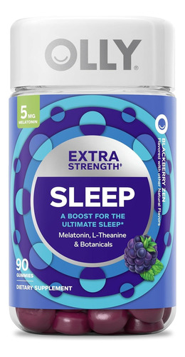 Olly Extra Sleep Strength Dormir Melatonina 5 Mg 90 Gomitas Sabor MORAS