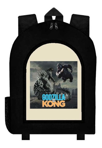 Mochila Negra Godzila Vs Kong A29