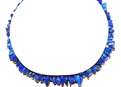 Collar Piedra Natural Lapislasuli Azul Chip