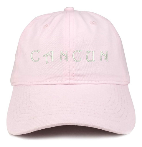 Cancún Mexico Gorra Ajustable 100% Algodón Bordado