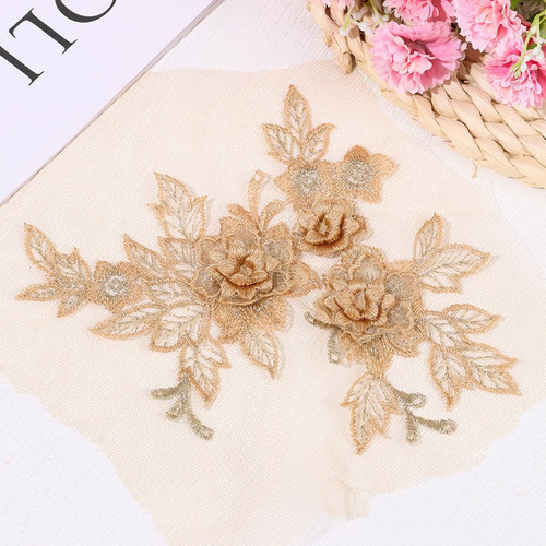 Vestido De Flores De Encaje Bordado Con Adornos En 3d, Costu