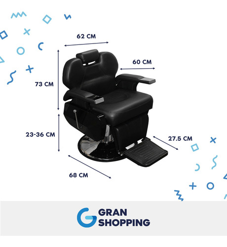 Imagen 2 de 10 de Sillon Silla Barbero Barberia Peluqueria Estetica Hidráulico