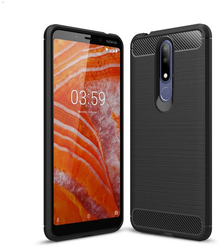 Carcasa Nokia 3.1 Plus Fibra De Carbono Acabados