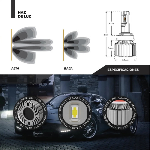 Kit Led Luces Illume Exclusive 70w H7 H11 9005 9006 H1 D2s