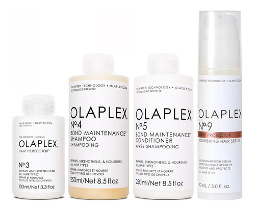 Olaplex N°3+ N°4+ N°5+ N°9 Tratamiento Reparador Intensivo