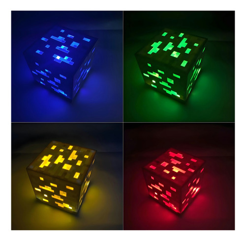 Solviora Lámpara Antorcha Minecraft Brownstone Luz Nocturna Led De S
