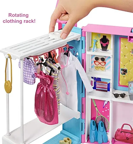 Armario Toy Closet Barbie Dream Con Muñeca Barbie Y Más De 2