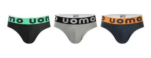 Pack X 3 Calzoncillo Boxer Slip Corto Algodón Uomo Hombre