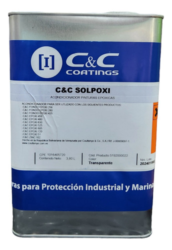 Solvente Epoxico Solpoxi C&c Coatings Galón 