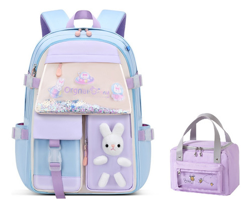 Juego De Mochila Escolar Para Niñas Kawaii Con Fiambrera