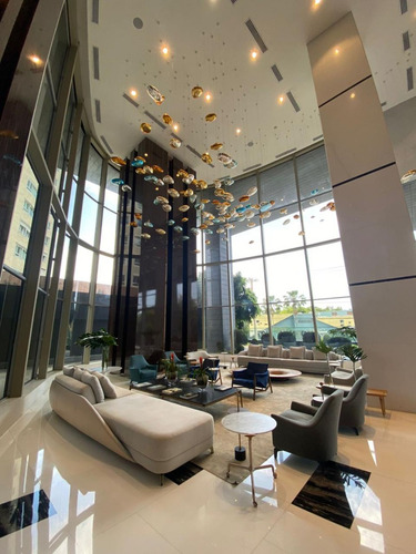 Los Cacicazgos: Espectacular Apartamento Nuevo En Venta - Impresionante Vista Al Mar Y La Ciudad Piso 14, Área De Bar And Lounge, Piscina Gimnasio Área Infantil Salón Multiusos Cine
