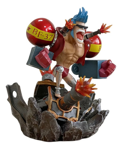 Figura Franky One Piece Anime Muñeco Sentado Pvc