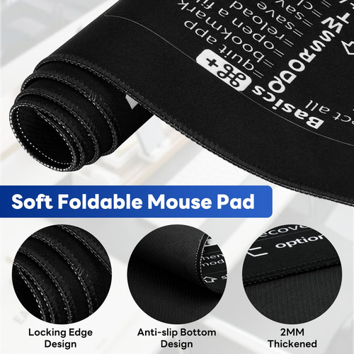 Alfombrilla De Computadora Para Mac Mouse Con Atajos Para