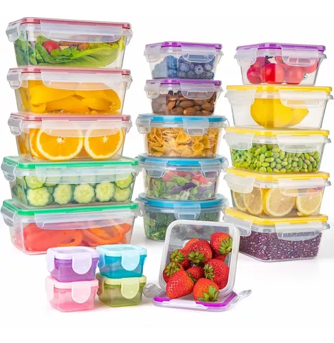 Food Storage Containers with Lids - Plastic Food Containers with Lids -  Plastic Containers with Lids Storage (20 Pack) - Plastic Storage Containers  with Lids Food Container Set BPA-Free Containers - Shop - TexasRealFood