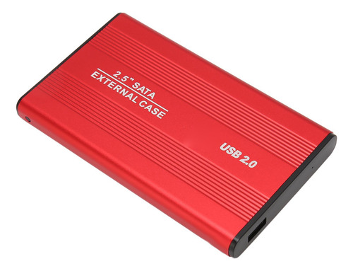 Disco Duro Externo Usb2.0 Rojo Rojo Delgado De 2,5 Pulgadas