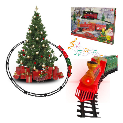 Tren Para Niños Electrico Pista De Juguete Arbol Navidad 