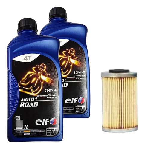 Kit Service Bajaj Dominar 400 Ug Filtro Aceite + 2 Elf 15w50