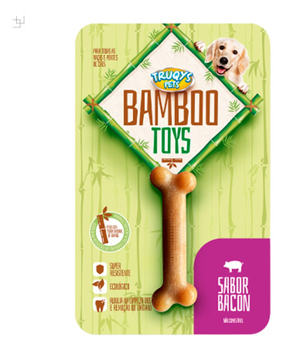 Brinquedo Mordedor Osso Bamboo Para Cachorros Truqys Pet