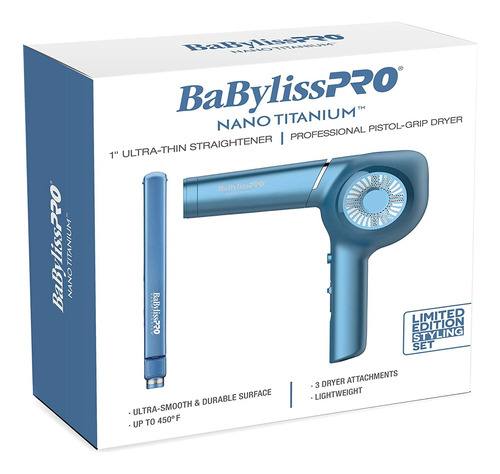 Secador Babylisspro Nano Titanio 1''ultra Delgado